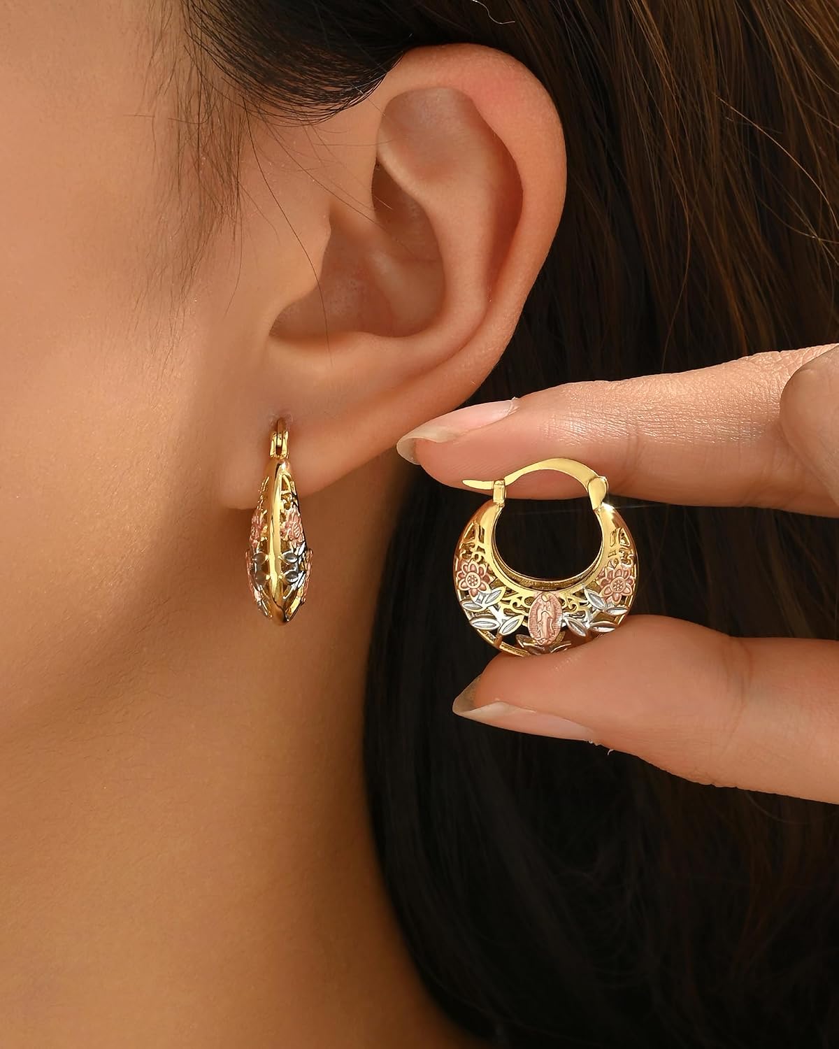 virgen de guadalupe earrings - Authentic Craftsmanship & Materials