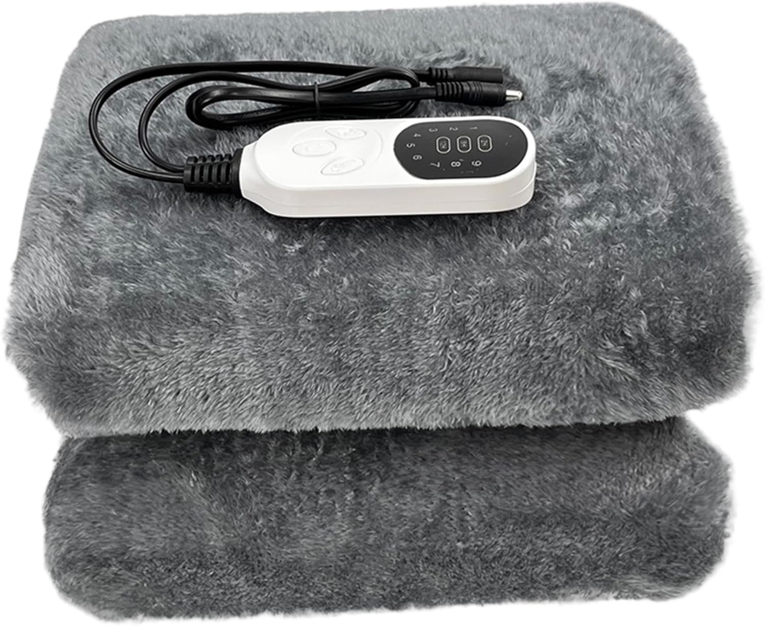 12v Heated Blanket, Car Heated Blanket, Car Warm Soft Double Side 12v Electric with 3 Timer and 9 Heat Settings for Winter SUV RV Camping 63x31.5 inch Grey