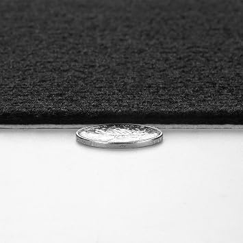 Livelynine Black Carpet Tiles with Padding Attached Black Carpet Squares Padded Non Slip Washable Rug Tiles for Floor Kitchen Tile 4pcs 11.8x11.8 Flooring for Bedroom Basement Home Kids Basement