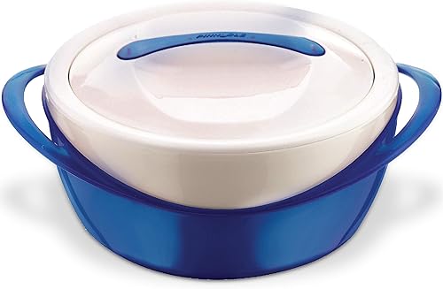 Pinnacle Cazuela Grande Aislada con Tapa 3.6 qt. Elegante Calentador/Enfriador de Comida Olla Caliente, Cuenco Térmico para Servir Sopa/Ensalada