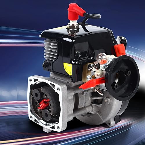 Miniatura 8 de Motor Rovan de 2 tiempos de 30.5 CC, 4 pernos fácil de arrancar, mango de retroceso, motor de refrigeración por aire forzado, compatible con HPI