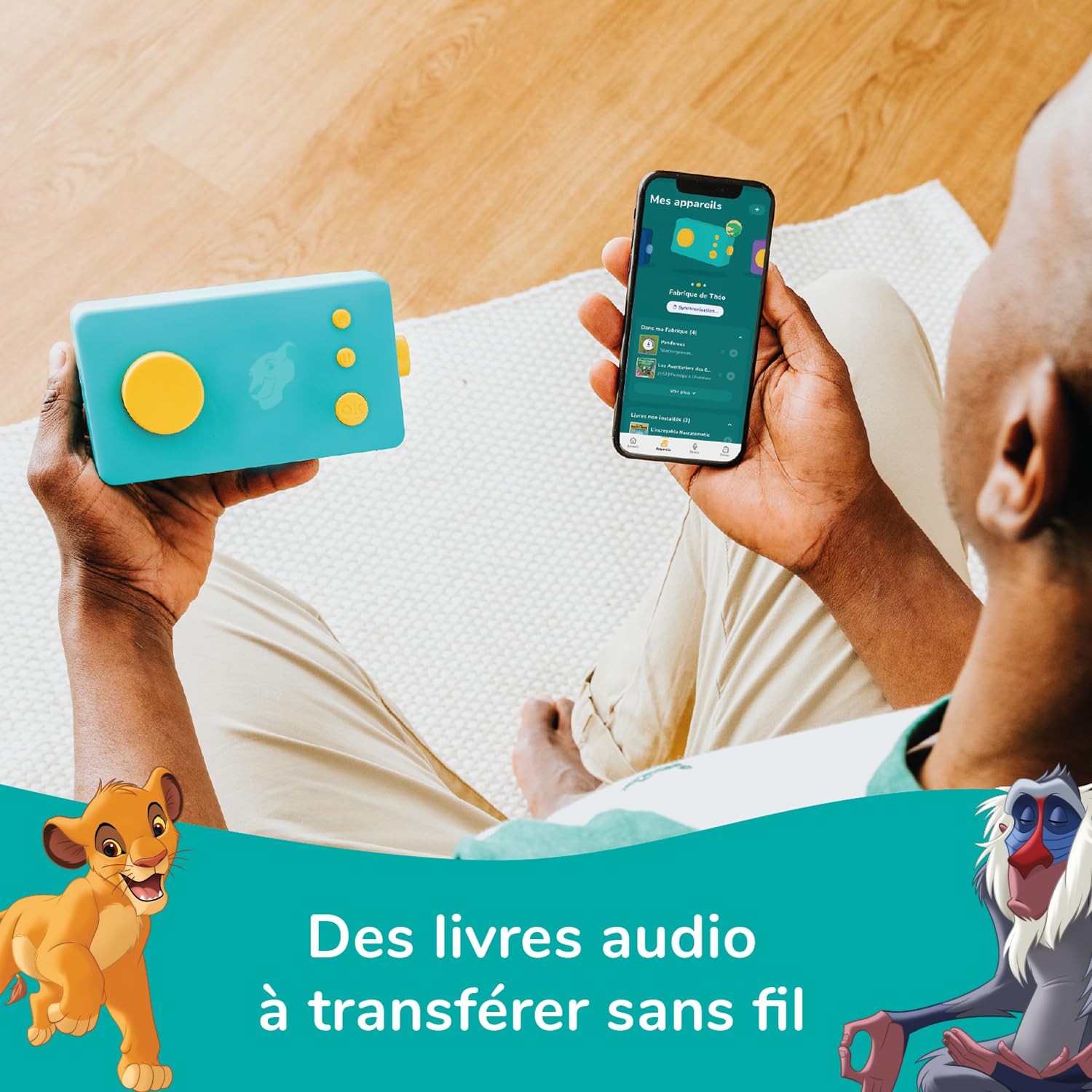 Lunii - Specjalny pakiet Disney My Fabrique Stories: Pudełko z opowiadaniami + audiobook Wyzwanie Brzydkie Ucieczka z Blizny + 1 audiobook do wyboru - Interaktywny gawędziarz dla dzieci 3-8 lat