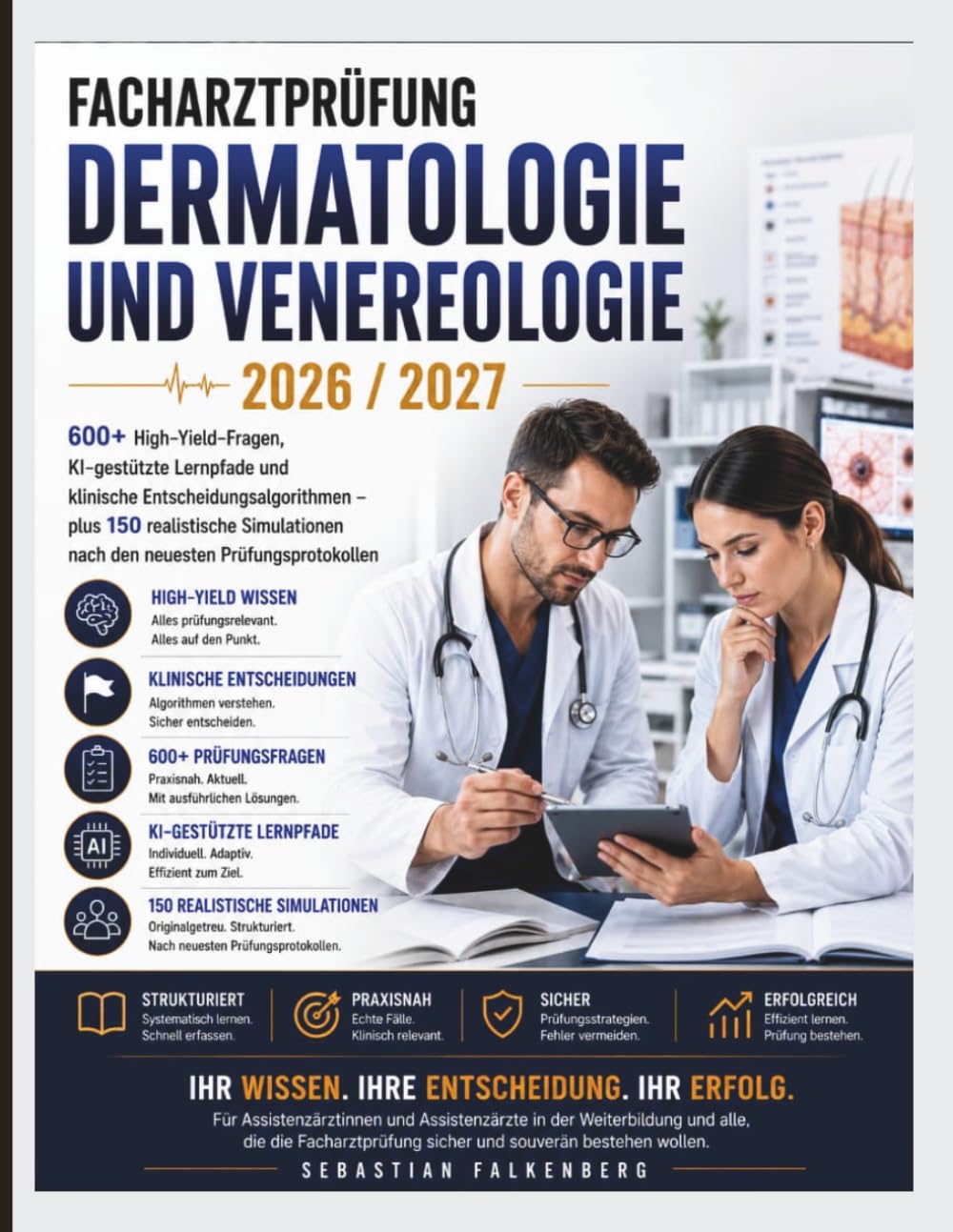 Facharztprüfung Dermatologie und Venerologie 2026/2027: 600+ High-Yield-Fragen, KI-gestützte Lernpfade und klinische Entscheidungsalgorithmen – plus ... nach den neuesten Prüfungsprotokollen