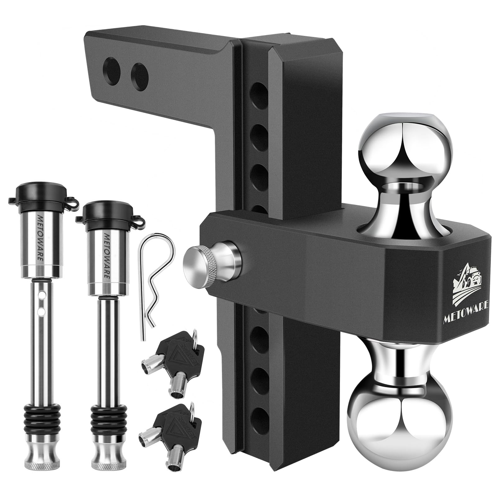 METOWARE 2 Inch Ball Hitch 4 Inch Drop 7500lbs Capacity METOWARE ...
