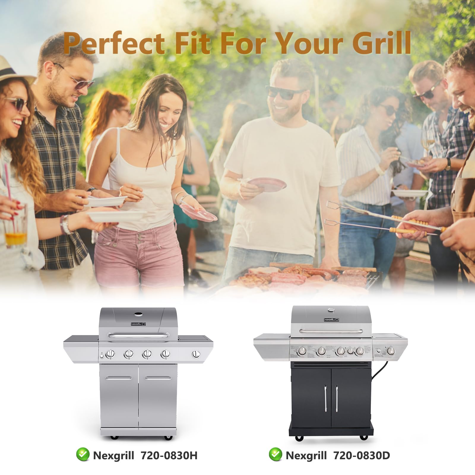 Hisencn Serie A - Kit di parti per griglia a gas Nexgrill 4 bruciatori 720- 0830H, 720 Hisencn Serie A - Kit di parti per griglia a gas Nexgrill 4 bruciatori 720- 0830H, 720