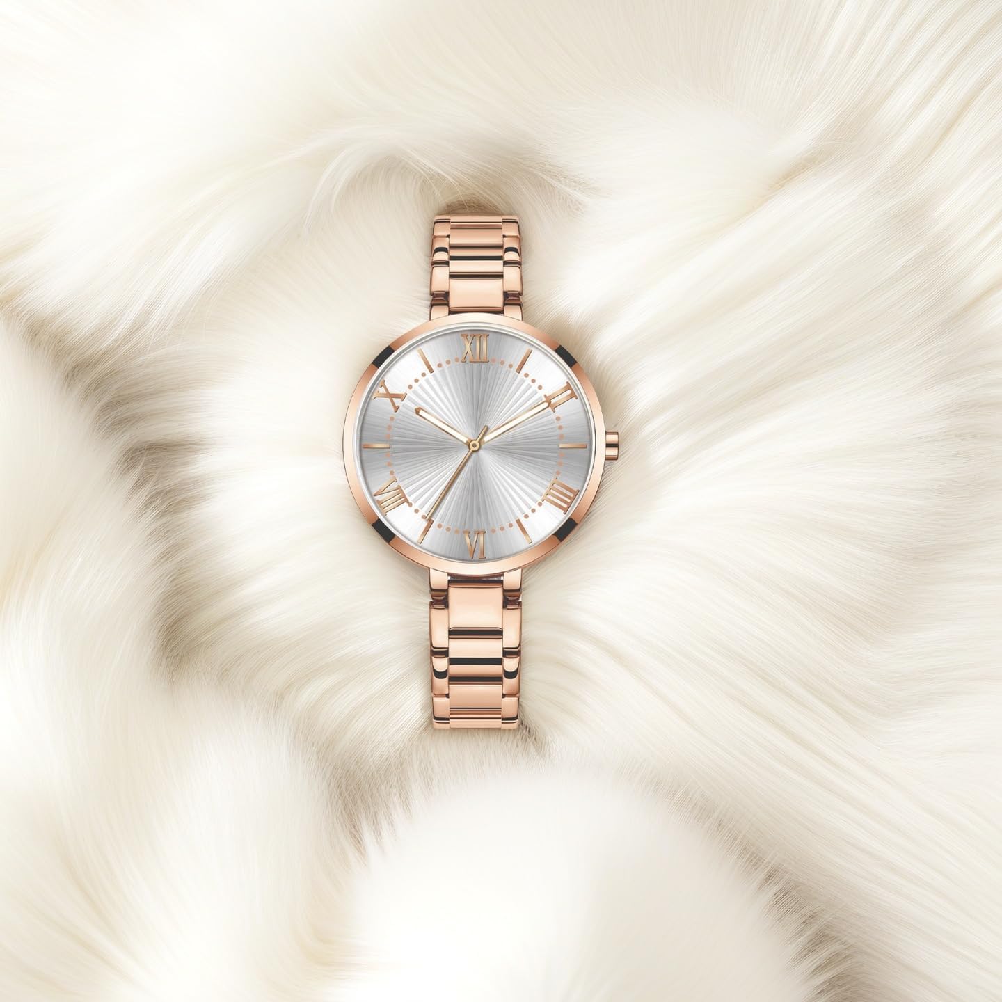 NUOVO Women's Timepiece with Stainless Steel Bracelet and Sunburst Dial