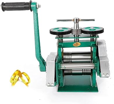 Jewelry Press Tabletting Tool, Jewelry Rolling Mill Machine, Manual Combination Rolling Mill, Round Diameter 58mm, Excellent Anti Deformation and Sturdy, for Craftspeople, Jewelry Studio