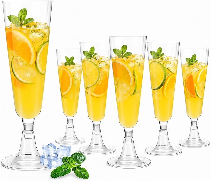 Kozdtiz Plastic Champagne Glasses Review: 20-Piece Reusable Set