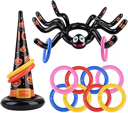 Halloween Games, Huge Inflatable Spider Witch Hat Ring Toss,Halloween Party