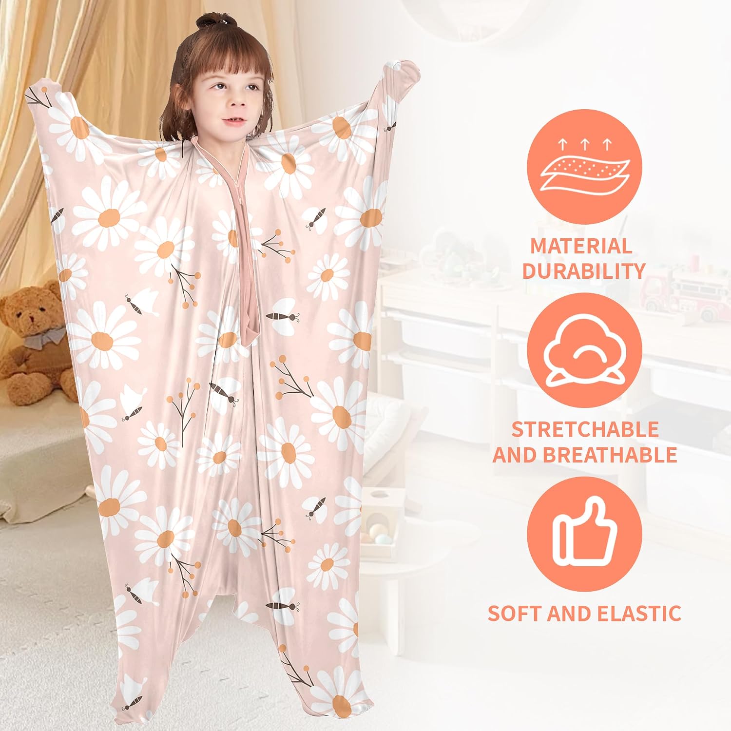 Sensory Sock Body Sock,X-Large,Full Body Sock Provides Deep Pressure Input Sensory Toys for Autistic Children Perfect for Children with Sensory Processing Disorde