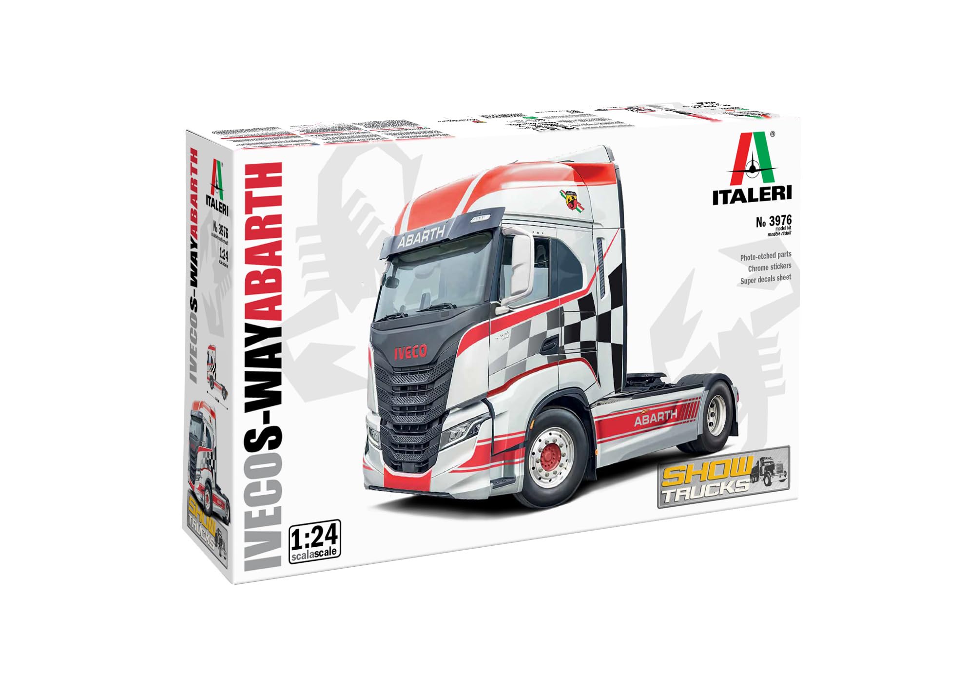 Italeri 3976 Iveco S-Way Abarth 1:24 Scale Plastic Model Kit/Model Assembly