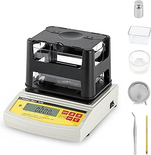 Gold Reinheit Analysegerät Gold Karat Reinheit Analysegerät Gold Dichtemesser Dichte Meter 0,01 g/cm3 Für Schmuck Shop Automatische massiv/Liquid Dichte/GRAVITY Meter Balance Dichtemesser