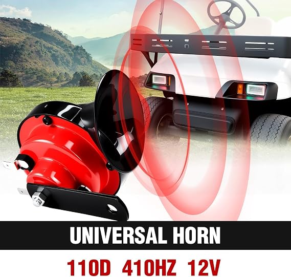 RGB LED Headlight & Turn Signal Kit for Club Car DS (1993-Up), 12V Street Legal Golf Cart Light Kit with Brake Lights, Horn, APP Music Sync Control, Easy Installation
