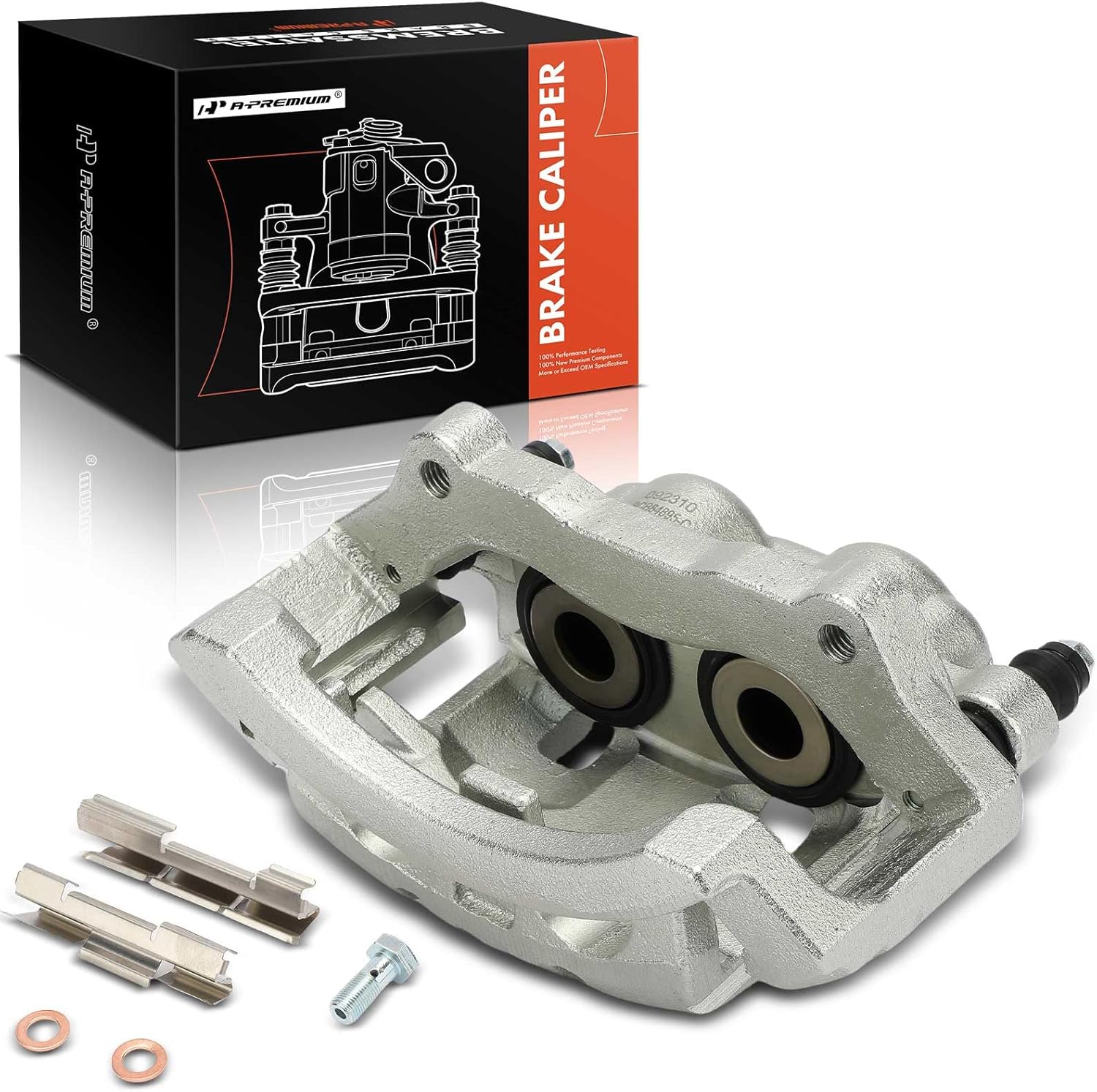 A-Premium Disc Brake Caliper Assembly with Bracket Compatible with Select Dodge Models - Ram 1500 2006-2008, Ram 2500/Ram 3500 2003-2008 - Rear Left Driver Side