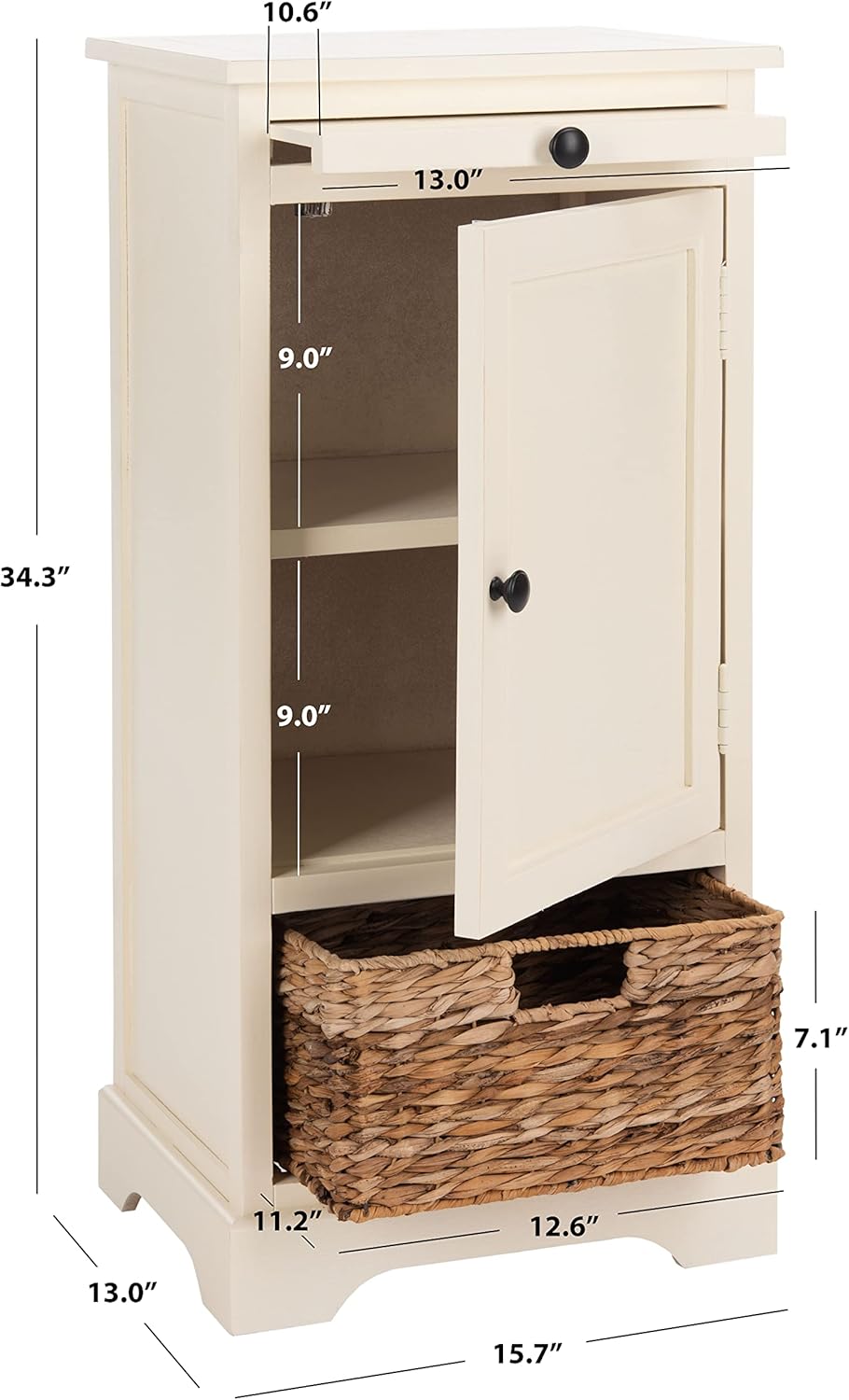 Safavieh American Homes Collection Raven Vintage Grey Tall Storage Unit