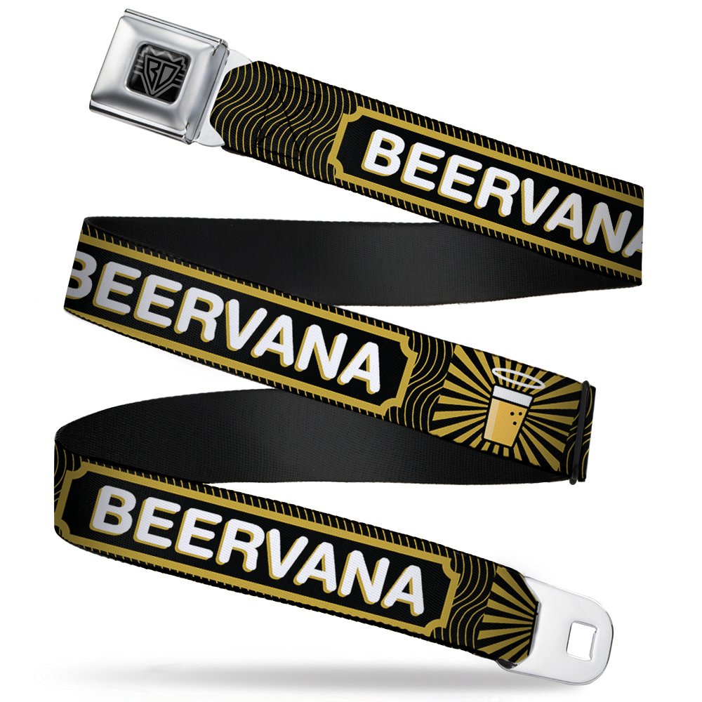 Buckle-DownMen's Seatbelt Belt Beer Kids