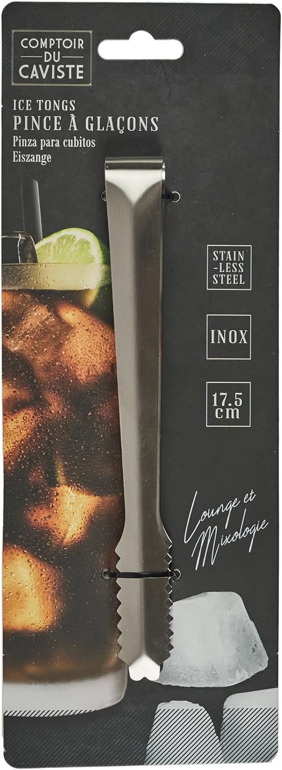 COOK CONCEPT KV7310 Cook Concept KV7310 Tongs 17 cm Stainless Steel Table Art Drink and Apero Ice Cube Accessory
