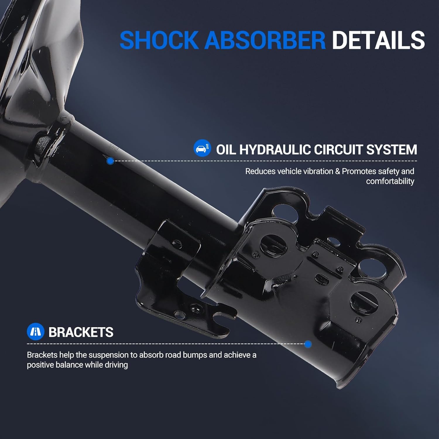 Autoround 172237 172236 Front Complete Shock Absorber w/Coil Spring Assembly Compatible with Toyota Sienna 2004 2005 2006, FWD 7-Passenger, Both Left and Right Side