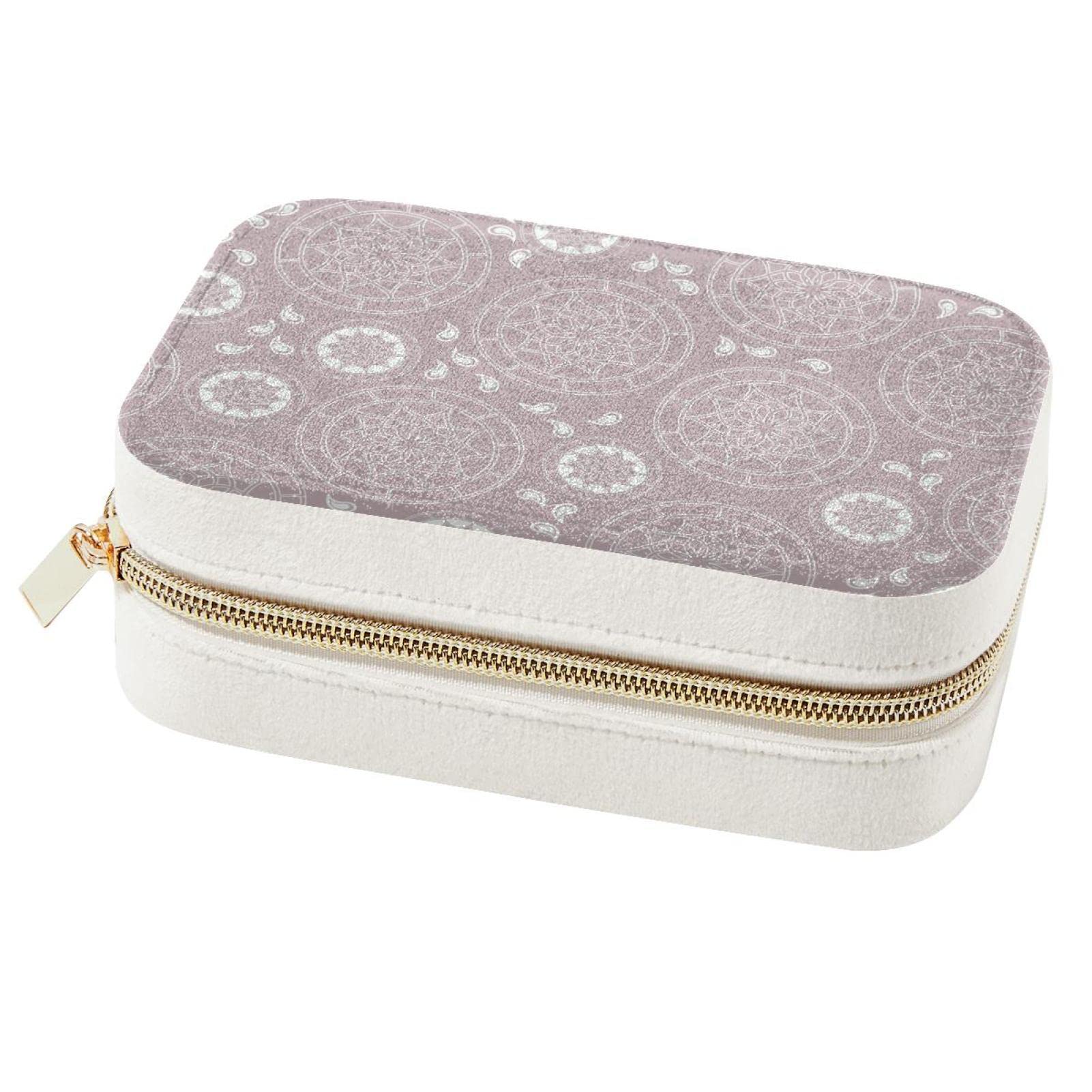 Boîte à bijoux de voyage cadeau demoiselle d'honneur motif bohème rétro