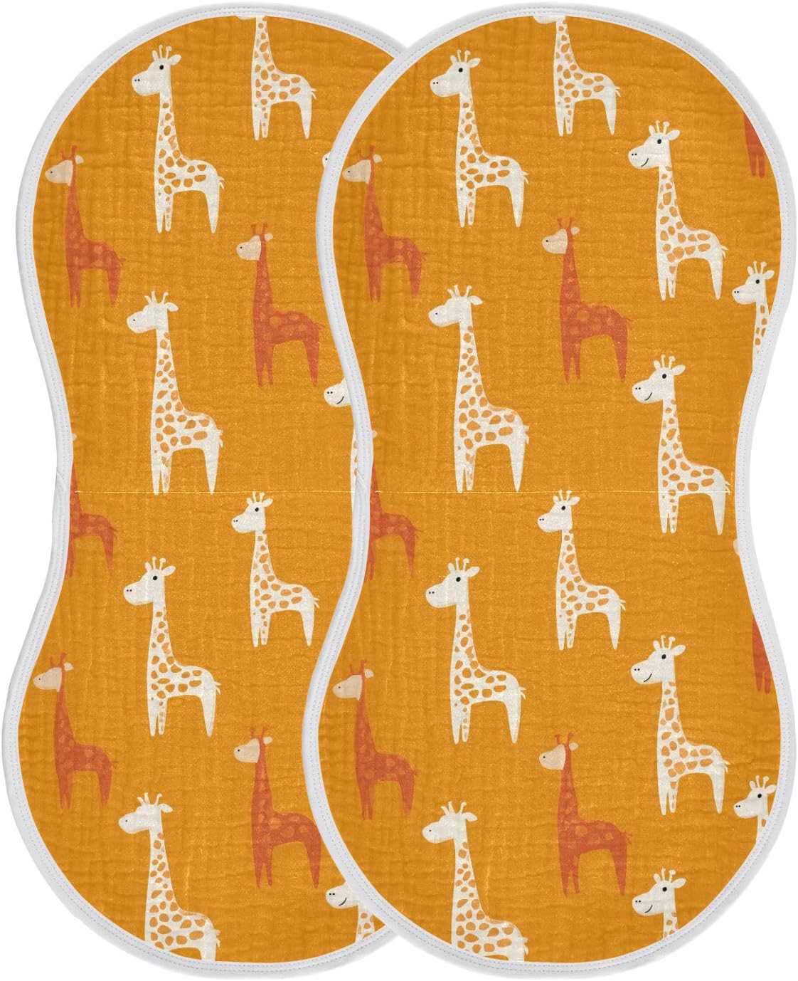 vvfelixl Stylized Giraffes Burp Cloths for Baby Boy Girls Baby Washcloths Burp Rags 1 Pack