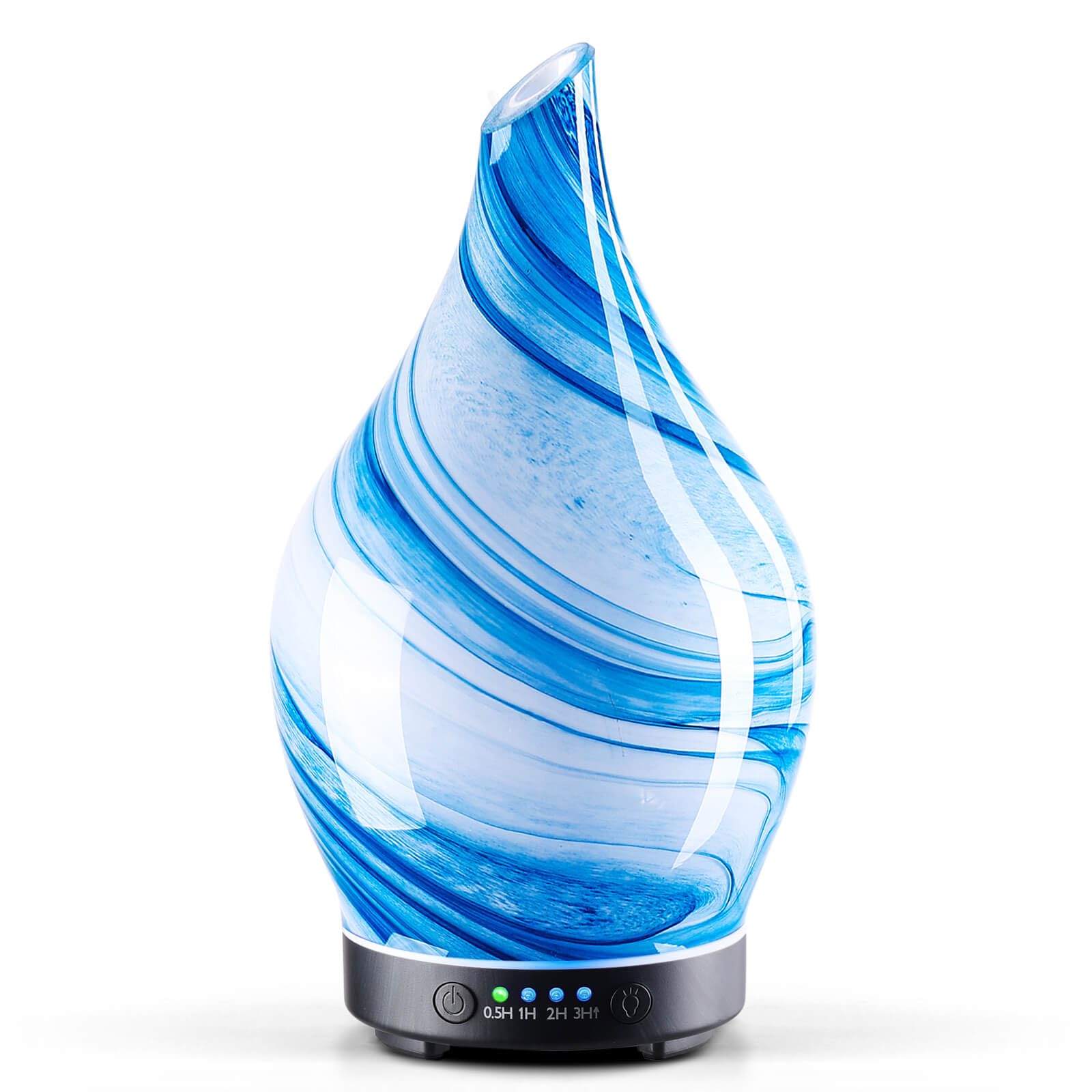 Porseme 150ml Essential Oil Diffuser Glass Color Changing Aroma Air Diffusers Aromatherapy Ultrasonic Cool Mist Humidifier 6 Running Hours Waterless