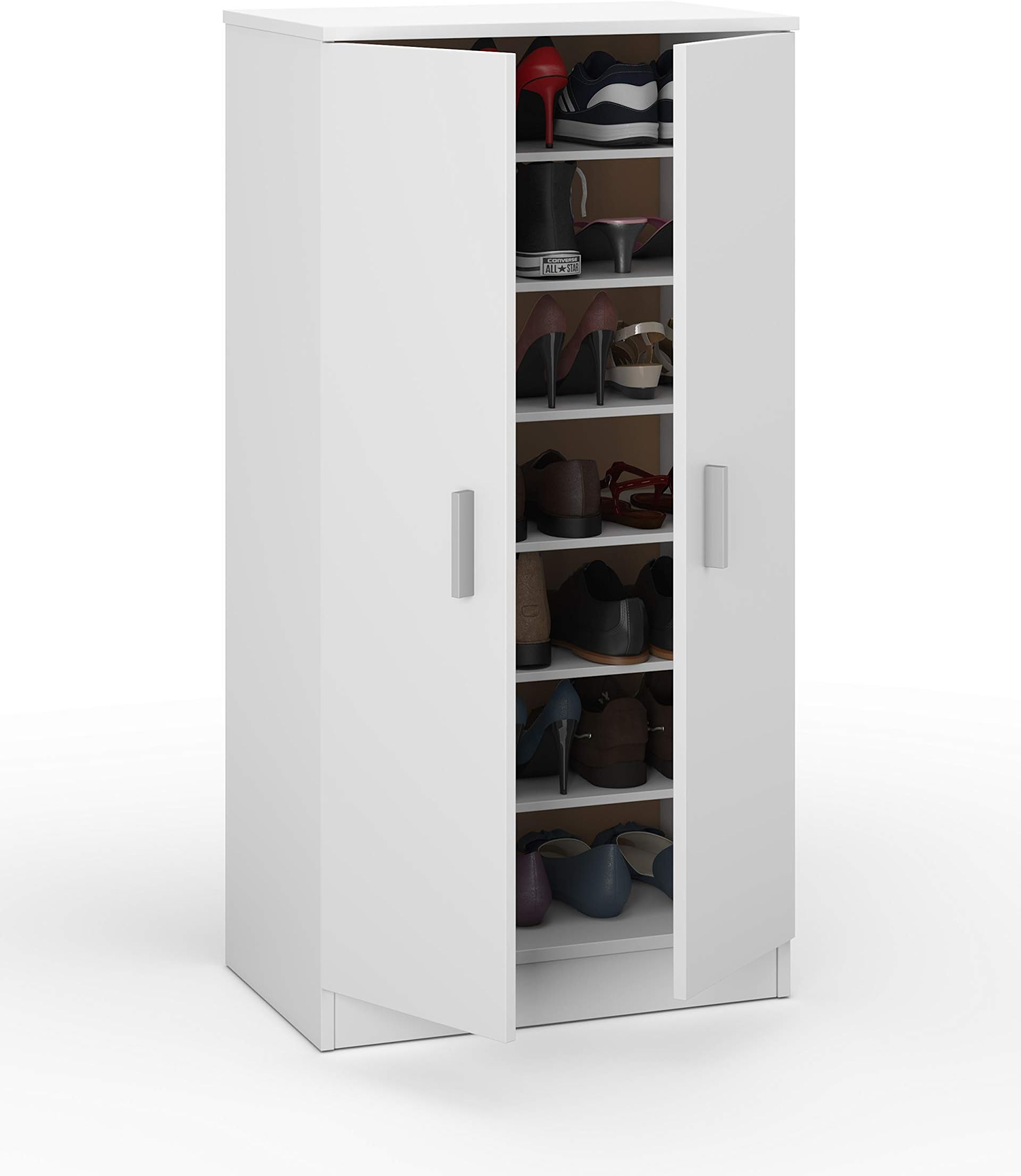 Armoire Multi-Usages Gallo Chêne Sonoma – 2 Portes, 5 Étagères Réglables, 70x34x189 Cm – Rangement Bureau, Chambre Ou Bureau