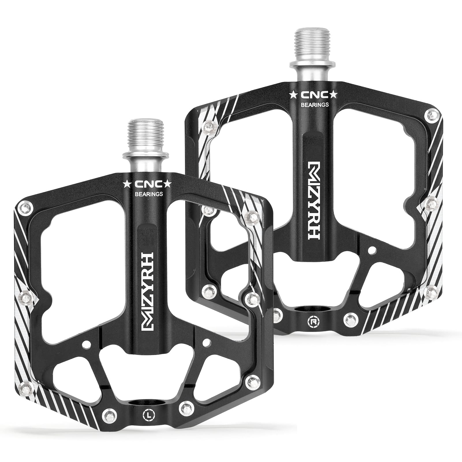MZYRH Rennrad/Mountainbike Pedale, Aluminiumlegierung Fahrradpedale, 9/16" Flat Pedale 3 Lager MTB Pedale für Road Mountain BMX MTB Fahrrad