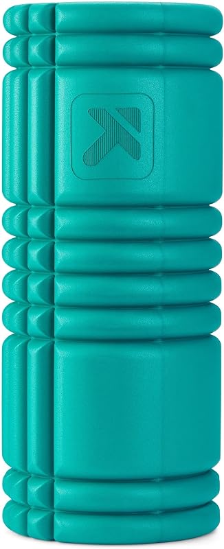 Grid Patented Multi-Density Foam Massage Roller for Exercise, Deep Tissue and Muscle Recovery - Relieves Muscle Pain & Tightness, Improves Mobility & Circulation (13"), Teal