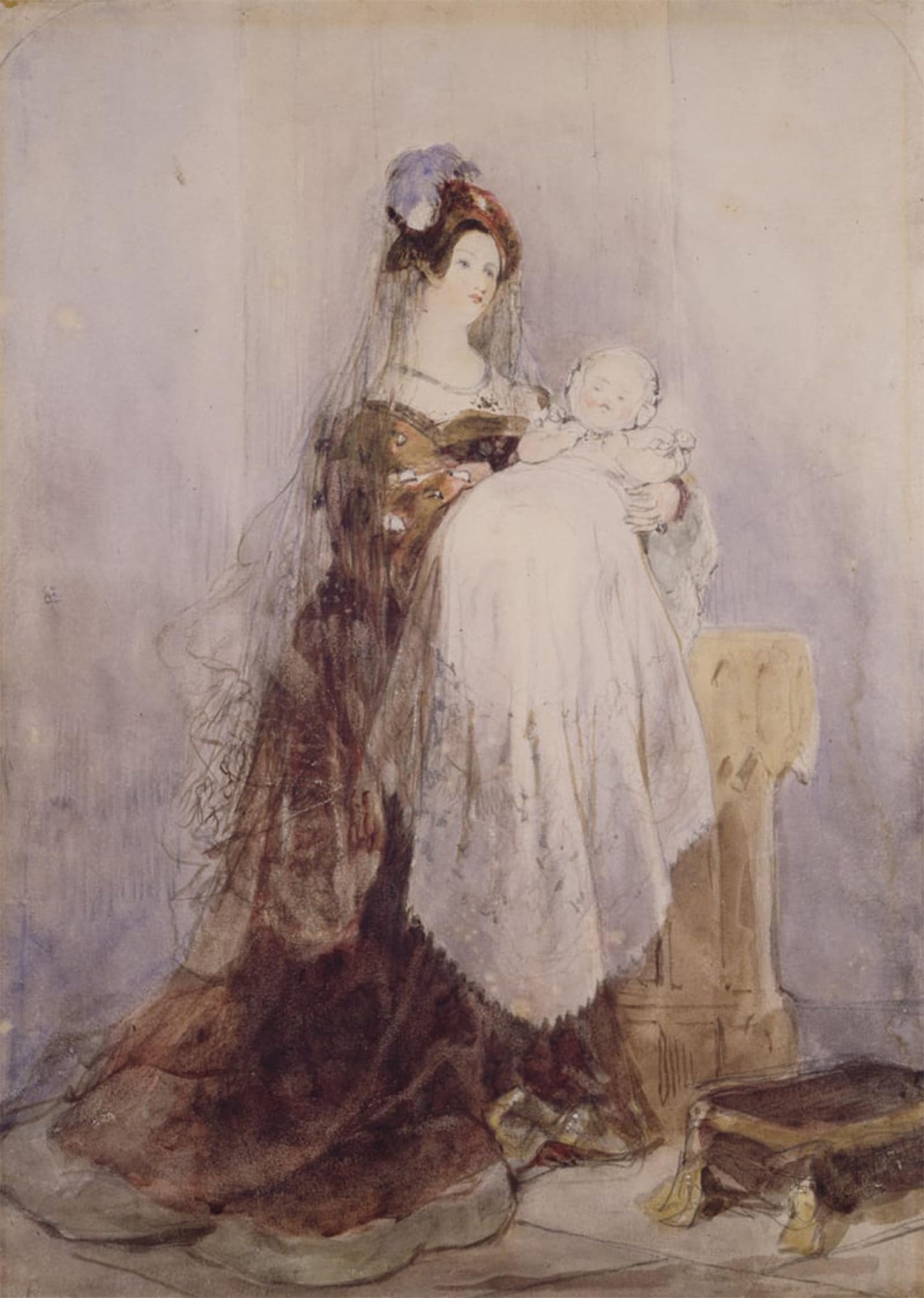 POSTERIIk Famous Modern Artwork Art Mural the Christening by David Cox Oil Paintings Pictures for Home Decor 60x90cm