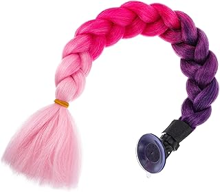 ifundom Capacete Guarnição Trança Dreadlock Acessórios Motocicleta Capacete Trança Perucas Decoração De Cabelo Capacete Trança Rabo De Cavalo Capacete Rabo De Cavalo Com Ventosa Capacete