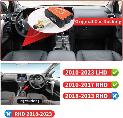 Miniatura 5 de Accesorio de modificación interior automática LC150 Espejo retrovisor actualizado plegable automático compatible con Toyota Land Cruiser Prado 150