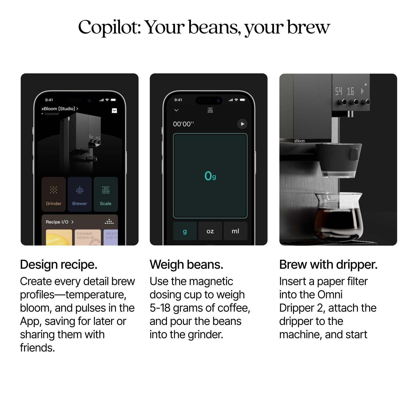 xBloom Studio - The Ultimate Coffee Machine – Drip Coffee Maker (Sage Green)