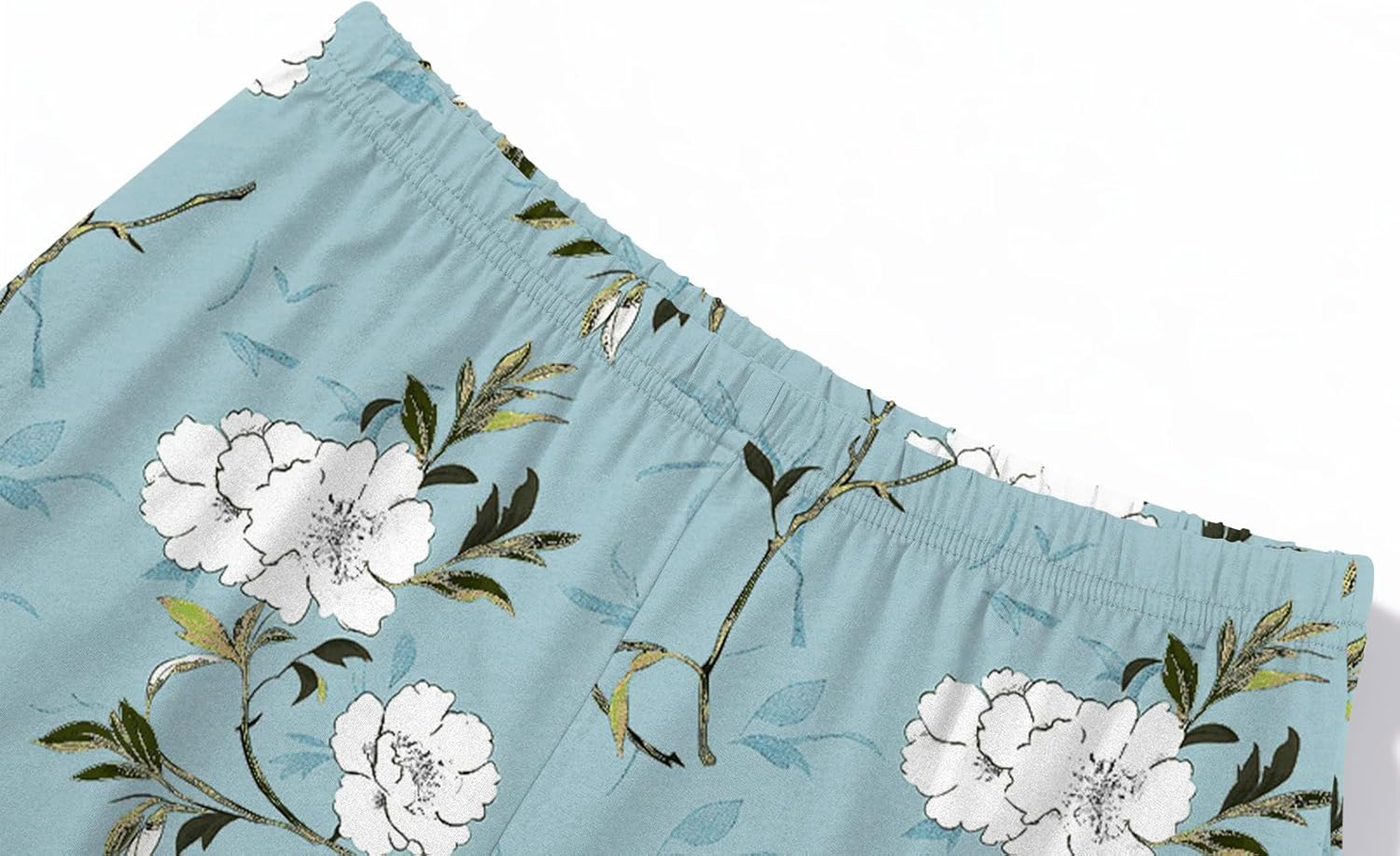 syoss Womens Pajamas Set 2 Piece Pj Sets Summer Loungewear Soft Capri Sleepwear With Pockets - Image 5