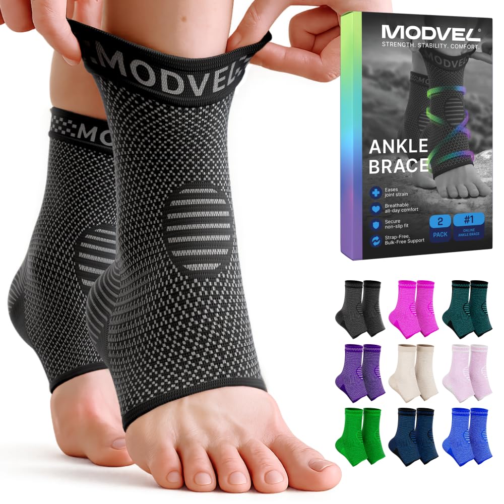 Foot & Ankle Brace Socks for Sprained Ankle Compression Sleeve - Plantar Fasciitis Relief Brace, Foot Support for pain Women & Men - Tendonitis & Arthritis Feet Sleeve, Stabilizing Ankles Wrap