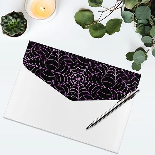 Miniatura 5 de Carpeta de archivos de tela de araña púrpura con bolsa organizadora de archivos portátil tamaño A4