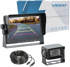 VSG24 Rückfahrkamera 7" Transporter-Set Transit inkl. Kamera, Monitor, Kabel - Wasserdicht Nachtsicht 12V-24V Robustes Rückfahrsystem für Auto Wohnwagen LKW Anhänger Wohnmobile Einparkhilfen