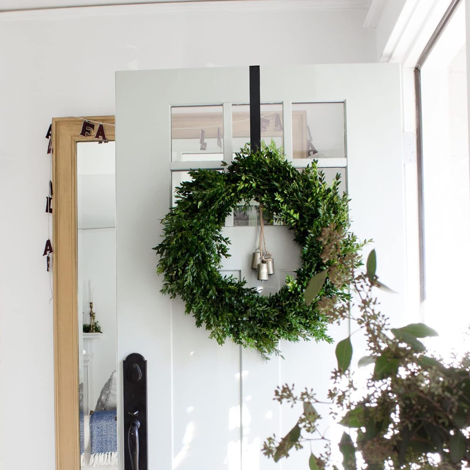 365park Wreath Hangers for Front Door,15in Metal Wreath Door Hanger for Front Door Decor,Wreath Hanger over The Door Hooks for Thanksgiving, Easter,Christmas Decorations,Welcome Sign for Front Door : Home & Kitchen