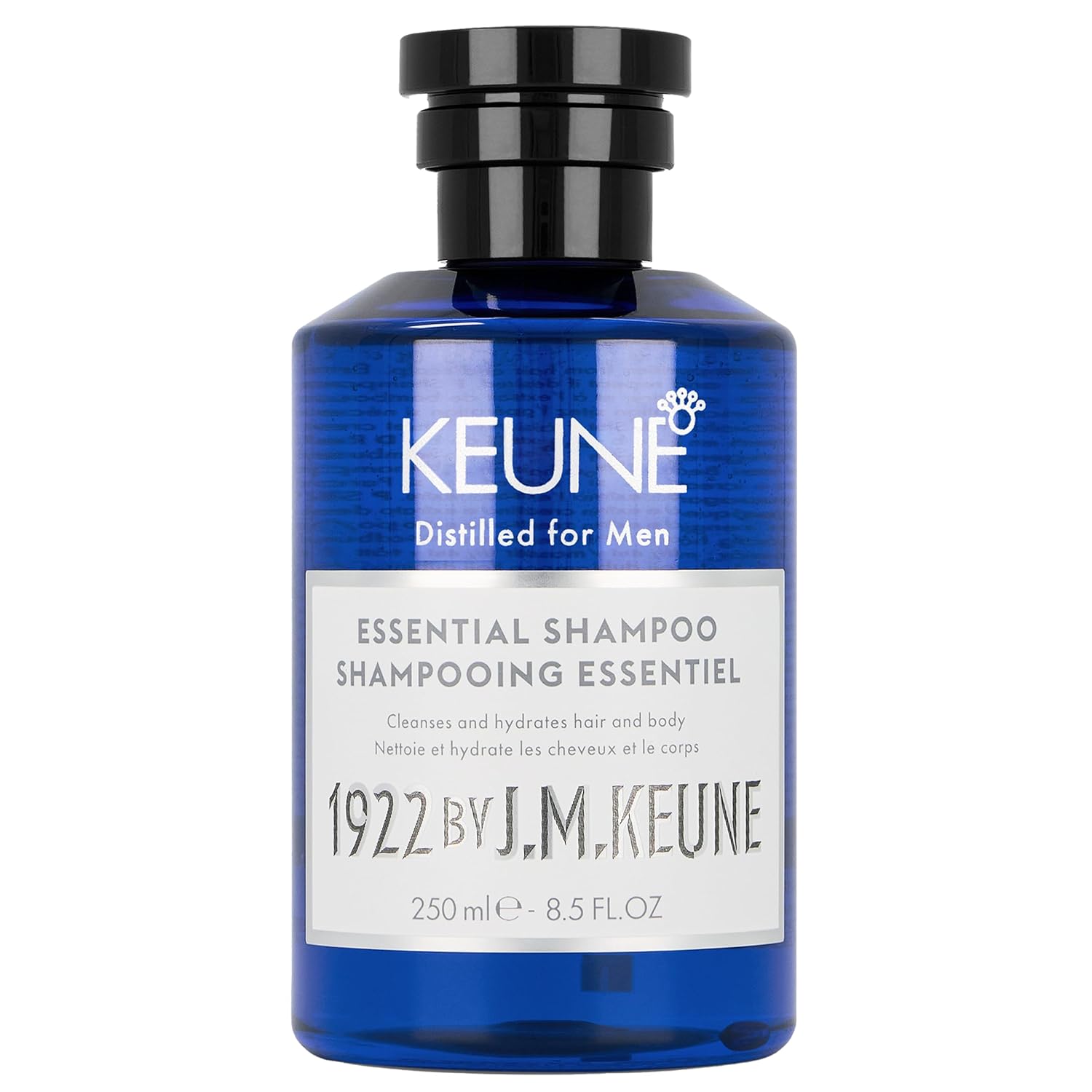 1922 by J.M. Keune Essential Shampoo, Multi-Use Cleanser, Beard Wash & Body Wash for Men, 8.5 Fl Oz