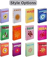 Vista 4 de Paquete de libros decorativos de moda para mesa de café, decoración inspirada en libros de estilo centro turístico de viaje, libros falsos plegables