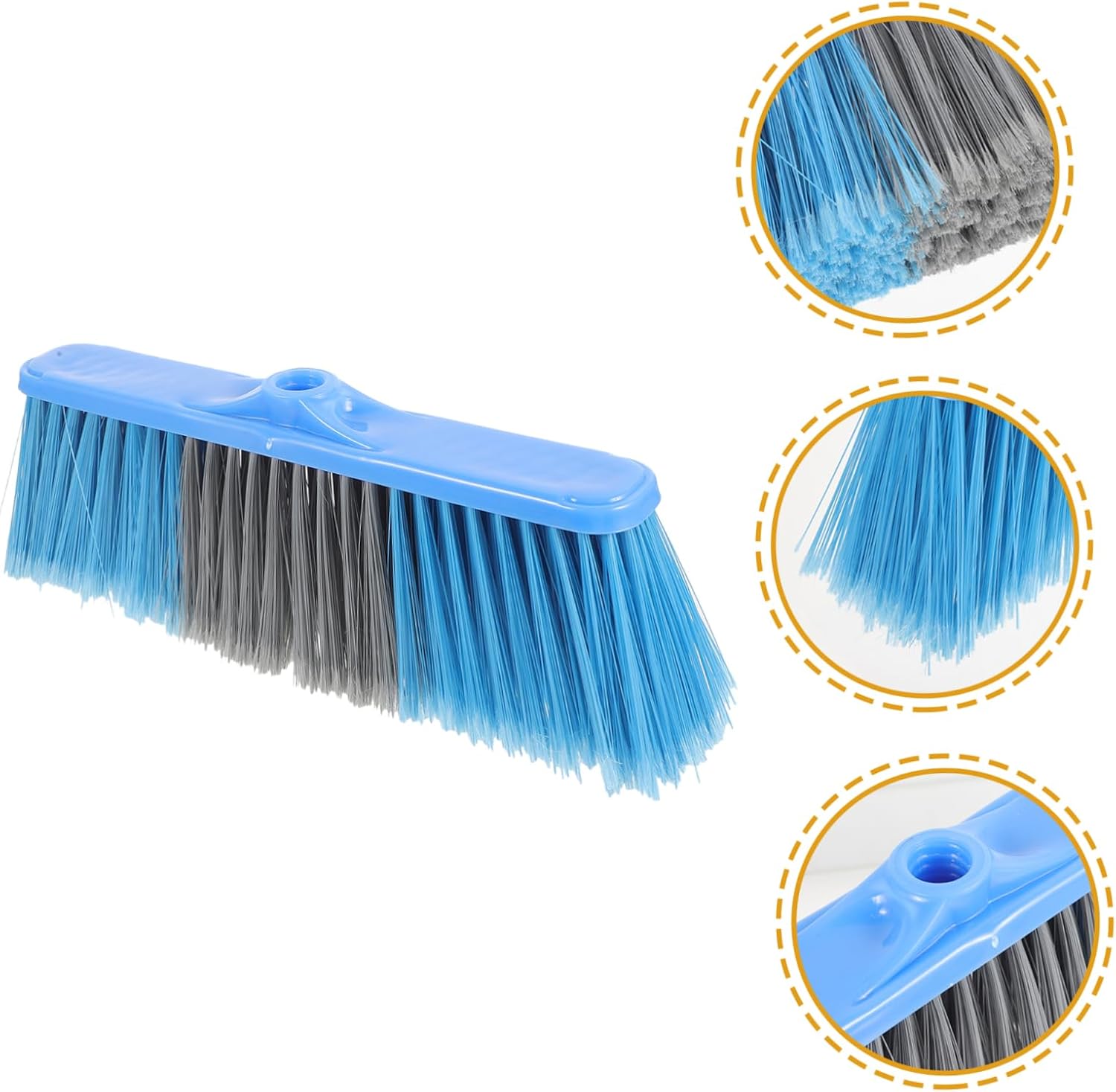 Household Broom Head Replacement for Indoor Sweeping, Plastic Brush