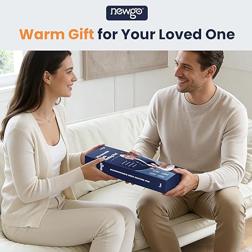 Miniatura 7 de NEWGO Envoltura térmica para aliviar el dolor de cuello para microondas con correas, almohadilla térmica reutilizable para terapia de calor, alivio