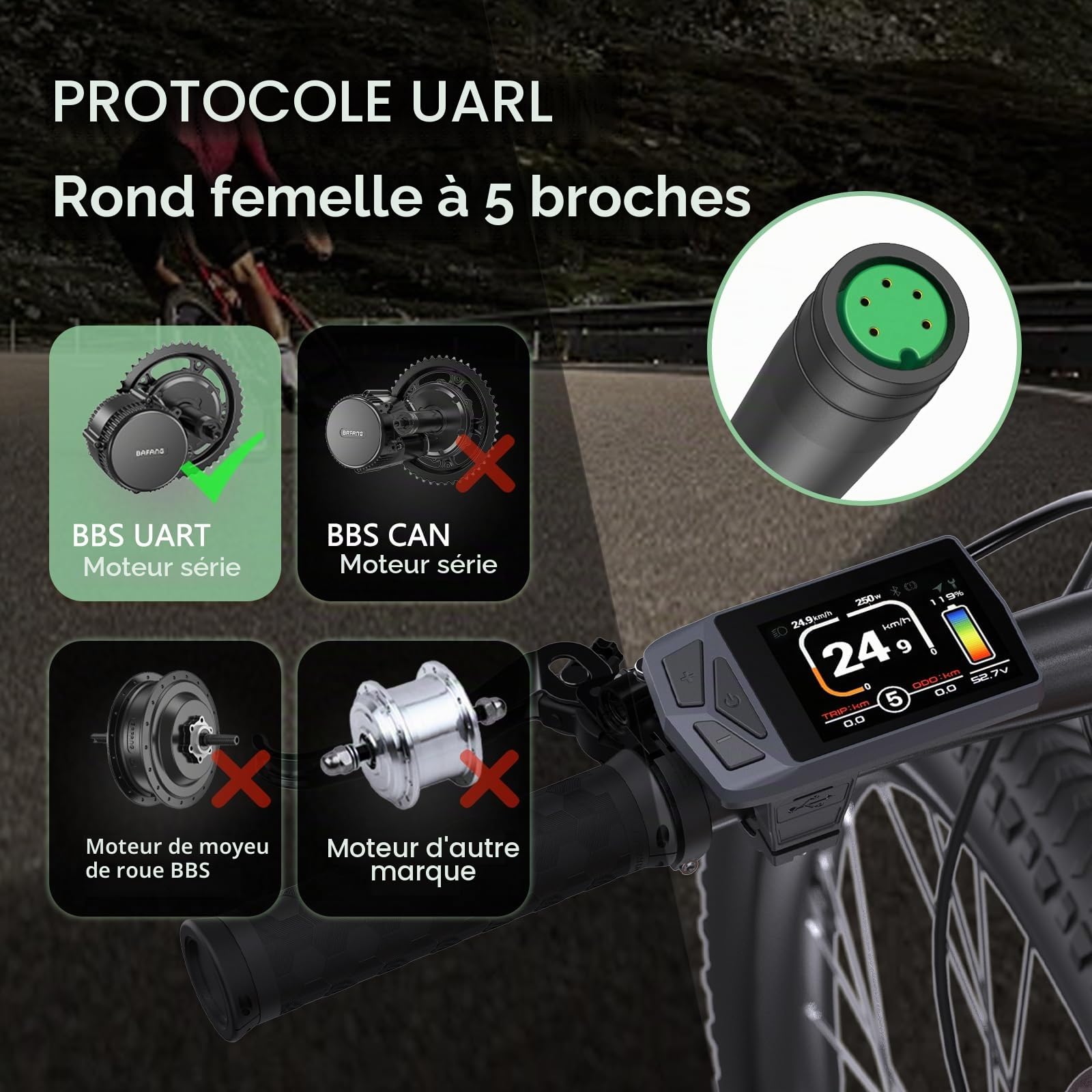 EKD01 Afficheur pour BAFANG Motor Kits - Multifonctionnel