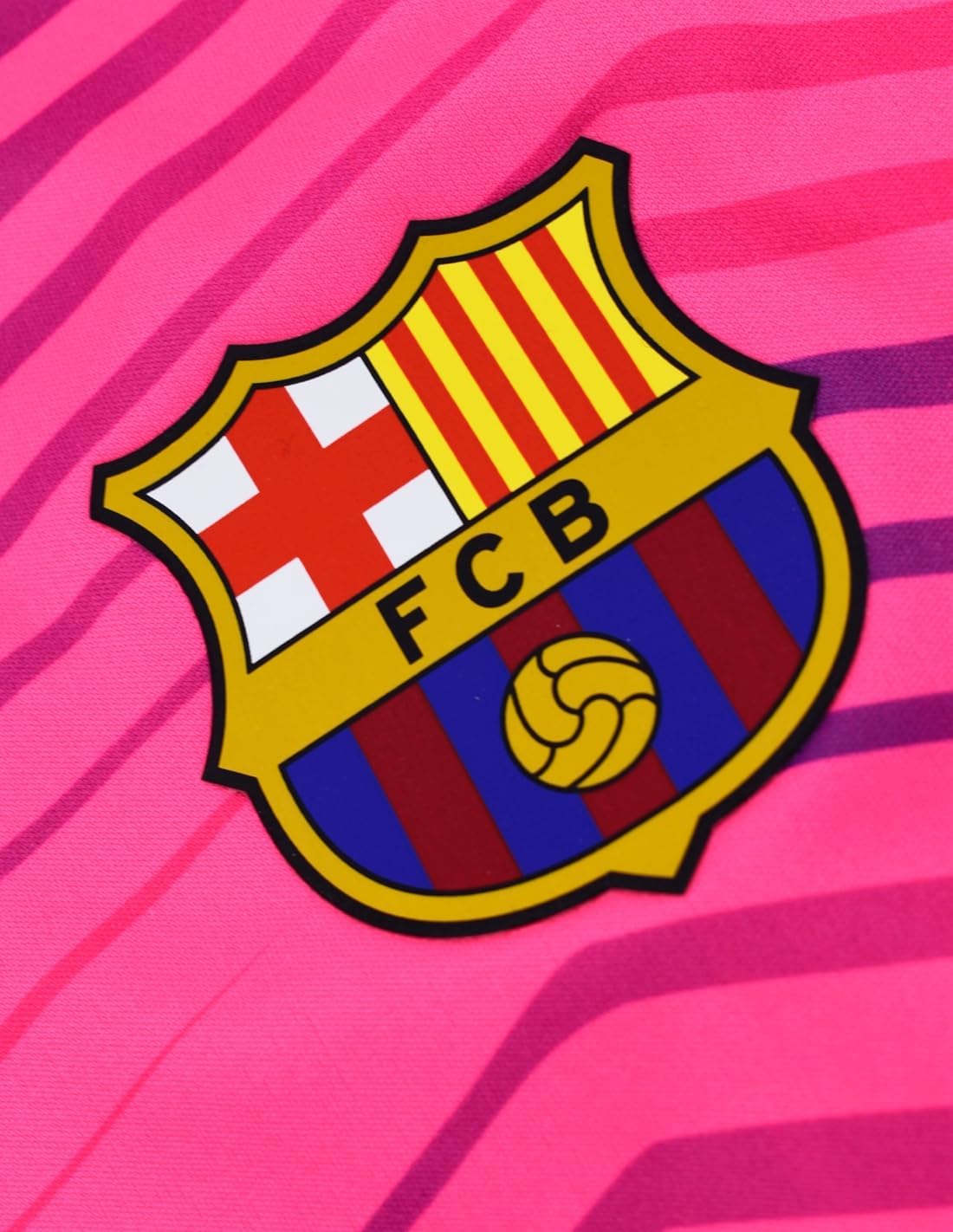FCB FC Barcelone T-shirt d'entraînement numérique Fuchsia Barcelone 100 % polyester adulte unisexe - 2