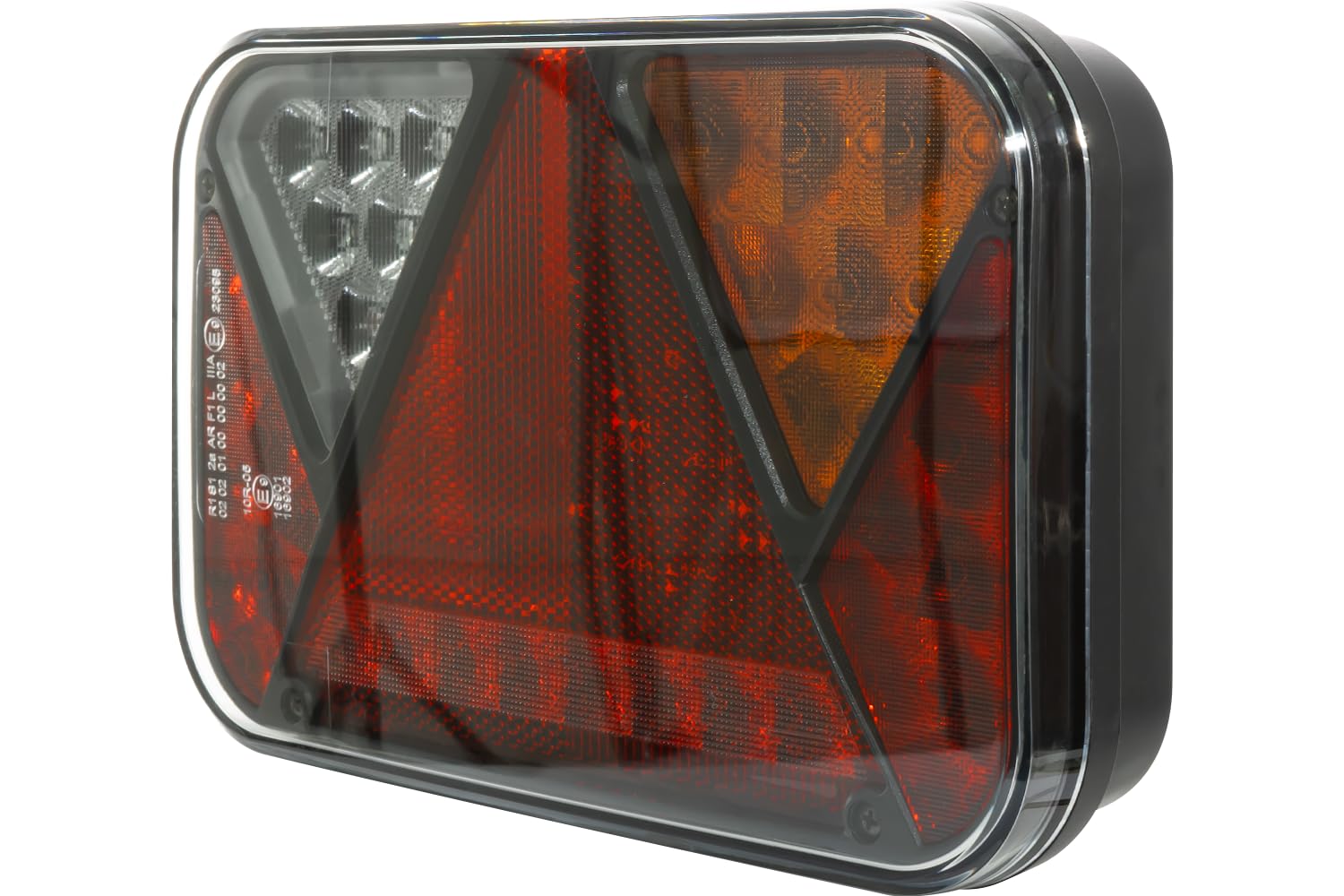 FRISTOM Piloto Trasero Derecho FT-270 LED 6 Funciones para Remolque Luz de Posición Freno Marcha Atrás Intermitente Reflector 12V 5 PIN 200x130x50mm