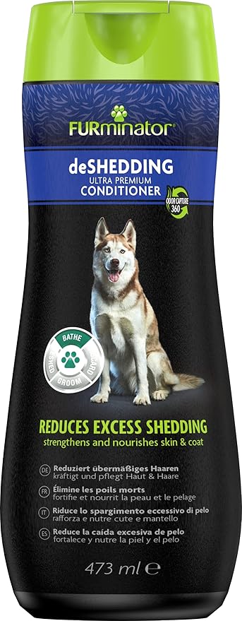 FURminator deShedding Hunde-Conditioner - Premium Conditioner für weiches und glänzendes Fell, reduziert lose Haare, 473 ml