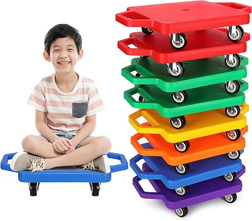 Miniatura 8 de 8 piezas de patinete deportivo para niños, patinete de plástico con ruedas de plástico que no dañan la educación física para el hogar