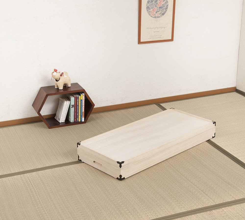Amazon｜桐衣装箱 1段 高さ12cm 隅金具付 GB-0001｜収納ケース
