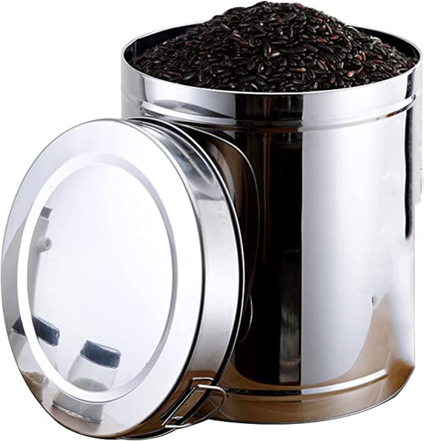 Milk Barrel, Stainless Steel Rice Bucket/Sealed Grain Tank/Large-Capacity Flour Barrel Milk Can Wine Pail for Food Storage Transport Container / 35L,75L