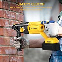 Vista 7 de Martillo perforador SDS-Plus inalámbrico para batería de 20V de Dewalt, motor sin escobillas, embrague de seguridad, 4 funciones, luz LED