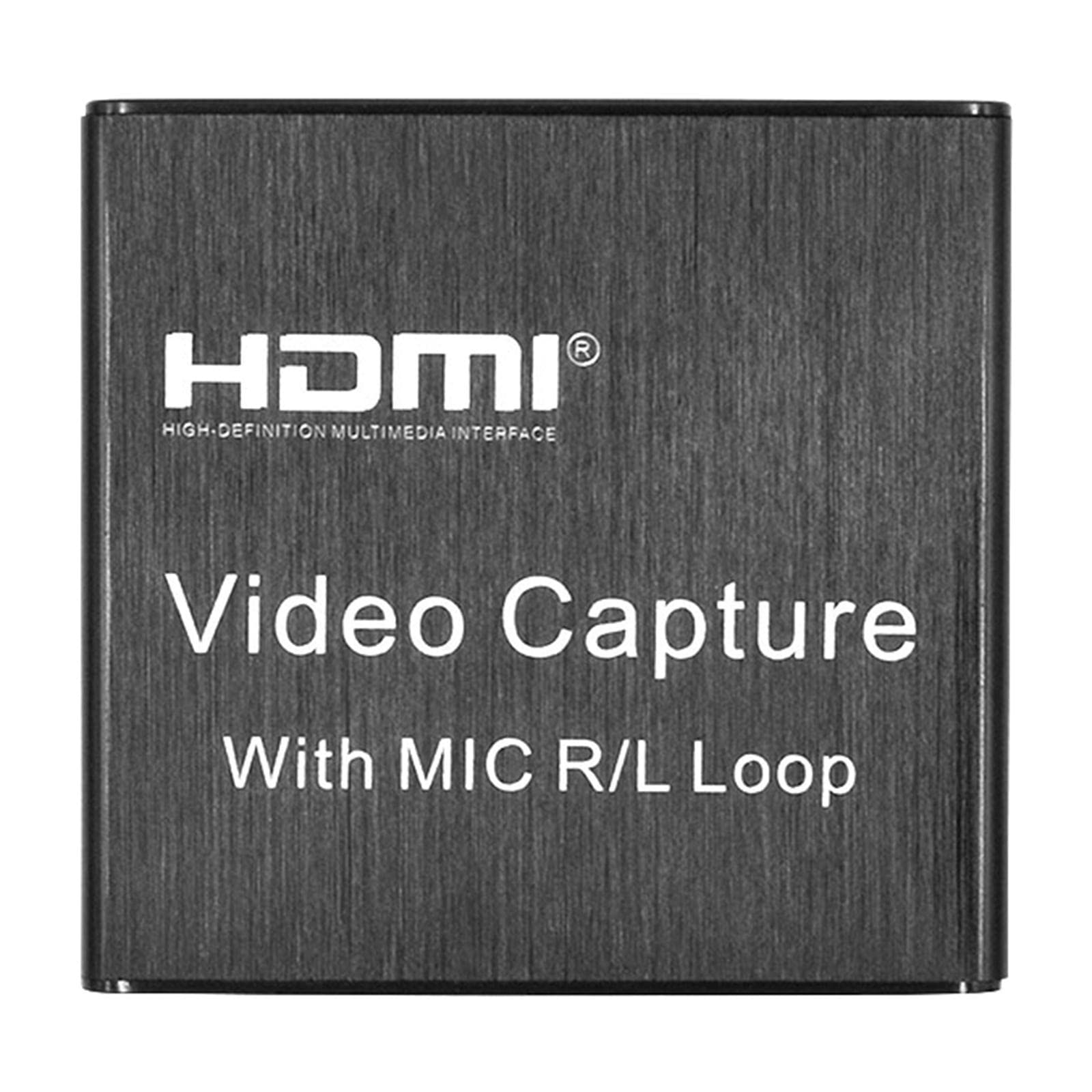 HDMI 4K Video Capture USB Transmisión en Vivo con Mic Loop out, Tarjeta de Captura de Video 4K HDMI Dispositivo con Loop out